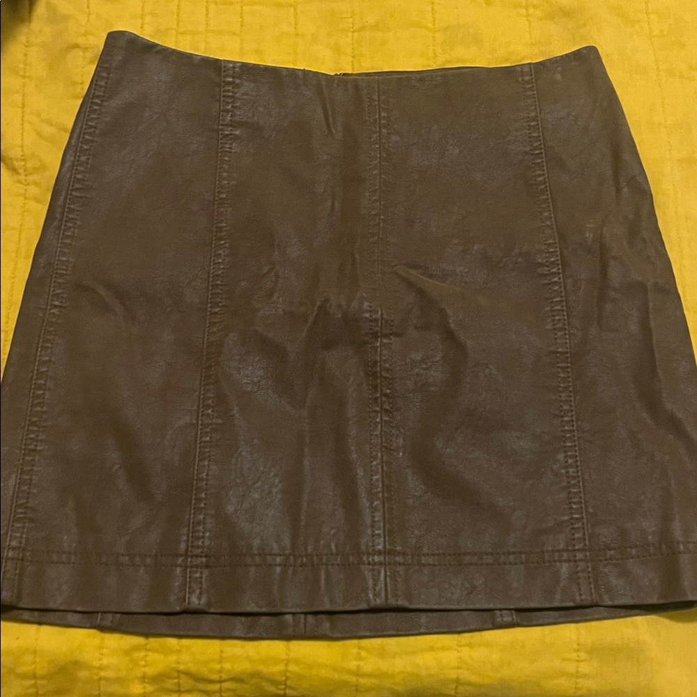 Free People Brown Mini Skirt